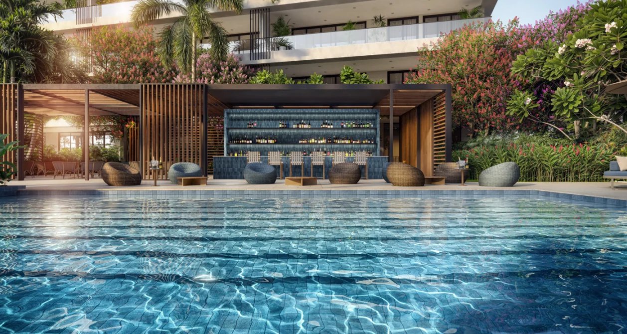 Pool bar e piscina Riio by Piero Lissoni
