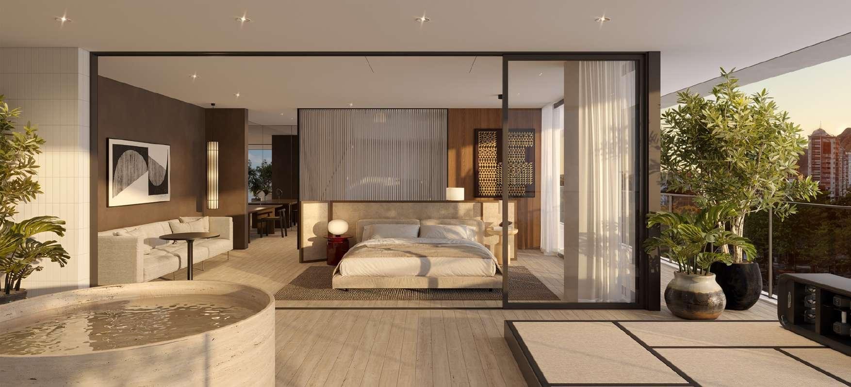 Suíte com varanda privativa – Riio 411m²